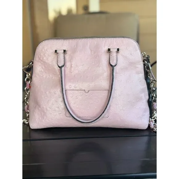 Kate Spade Ostrich Pink Pebble Leather Handbag and Kate Spade Chain Belt - Picture 8 of 12